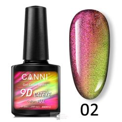   02 színminta - MACSKASZEM EFFEKT - 7.3 ml - CANNI Cat Eye 9D gél lakk 