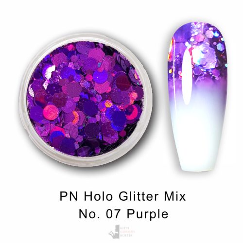 PN Holo glitter mix No.07 Purple