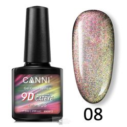   08 - MACSKASZEM EFFEKT - 7.3 ml - CANNI Cat Eye 9D gél lakk 