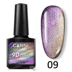   09 - MACSKASZEM EFFEKT - 7.3 ml - CANNI Cat Eye 9D gél lakk 