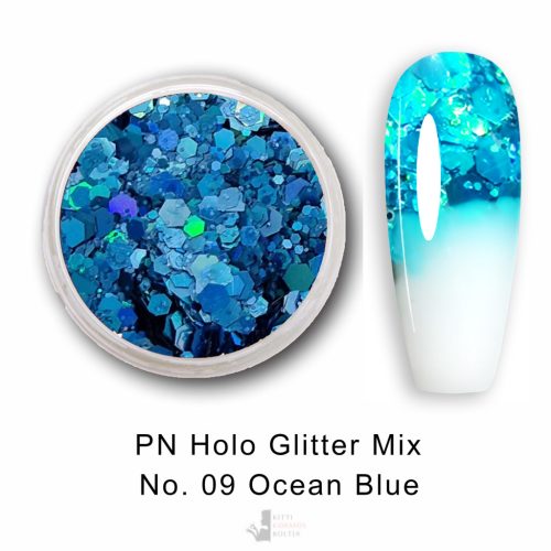 PN Holo glitter mix No.09 Ocean Blue