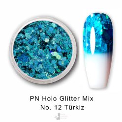 PN Holo glitter mix No.12 Türkiz