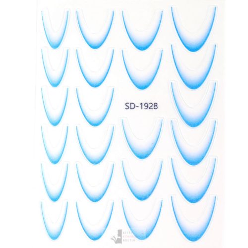 Francia mosolyvonal matrica (árnyékkal) KÉK