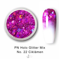 PN Holo glitter mix No.22 Ciklámen