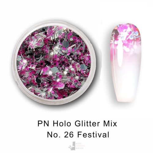 PN Holo glitter mix No.26 Festival