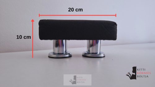 Cserélhető huzatos kéztámasz alap 20 cm Fekete műbőr huzattal