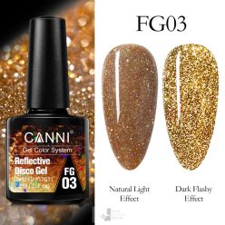 FG03 - CANNI UV/LED Reflective Disco gél lakk 7.3 ml