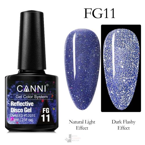 FG11 - CANNI UV/LED Reflective Disco gél lakk 7.3 ml