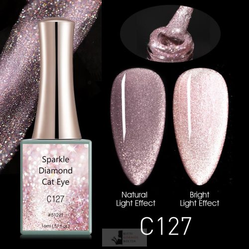 C127 - Sparkle Diamond Cat Eye UV/LED gél lakk 16 ml