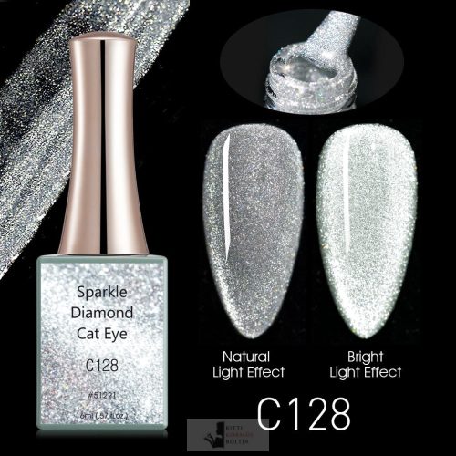 C128 - Sparkle Diamond Cat Eye UV/LED gél lakk 16 ml