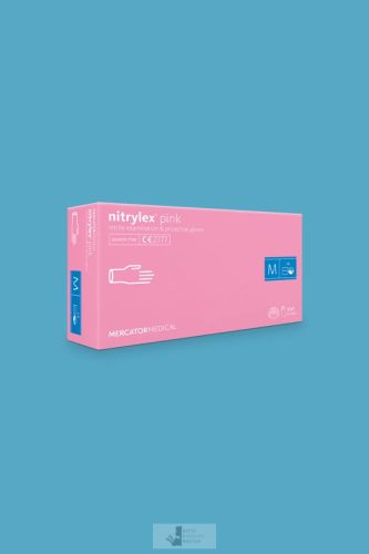Mercator nitrylex® MAGENTA/ PINK orvosi púdermentes nitril kesztyű