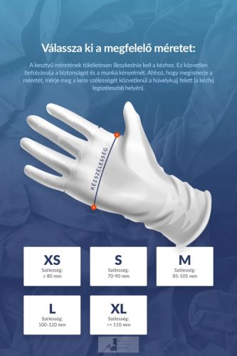 Mercator nitrylex® BLACK orvosi púdermentes nitril kesztyű - S