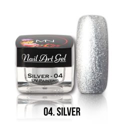   04 - Silver (HEMA-free) Nail Art - 4g - UV Festő Színes Zselé