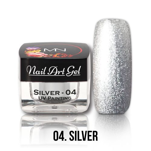 04 - Silver (HEMA-free) Nail Art - 4g - UV Festő Színes Zselé