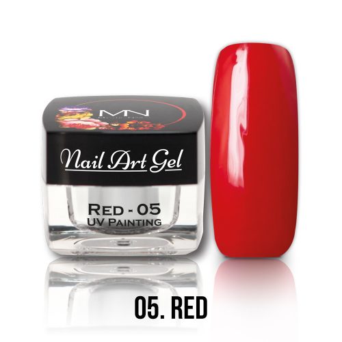 05 - Red (HEMA-free) Nail Art - 4g - UV Festő Színes Zselé