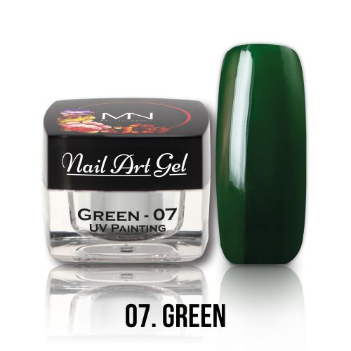 07 - Green (HEMA-free) Nail Art - 4g - UV Festő Színes Zselé