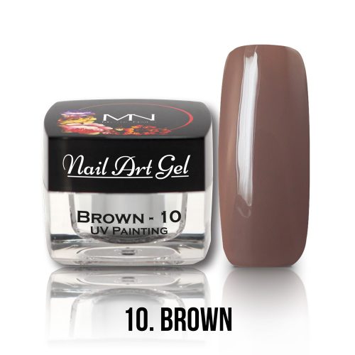 10 - Brown (HEMA-free) Nail Art - 4g - UV Festő Színes Zselé