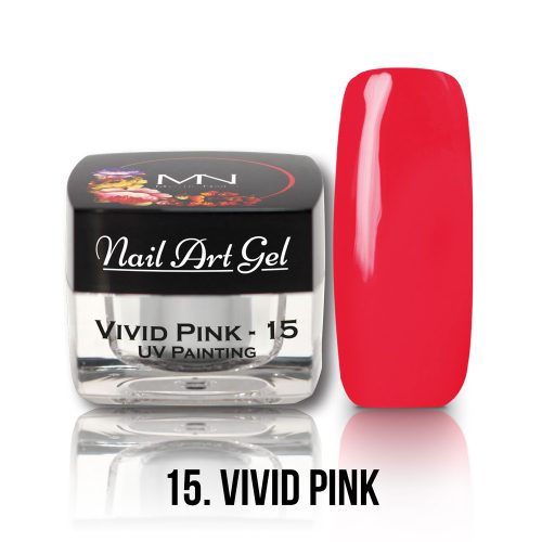 15 - Vivid Pink (HEMA-free) Nail Art - 4g - UV Festő Színes Zselé