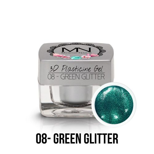 08 - Green Glitter - 3,5g - 3D Gyurma Zselé