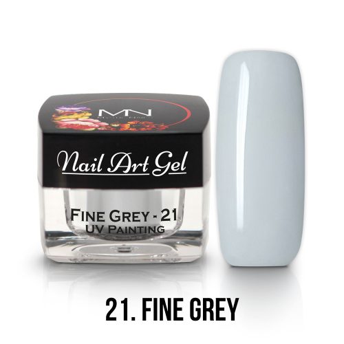 21 - Fine Grey (HEMA-free) Nail Art - 4g - UV Festő Színes Zselé