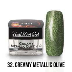   32 - Creamy Metallic Olive (HEMA-free) Nail Art - 4g - UV Festő Színes Zselé