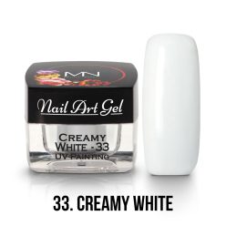   33 - Creamy White (HEMA-free) Nail Art - 4g - UV Festő Színes Zselé