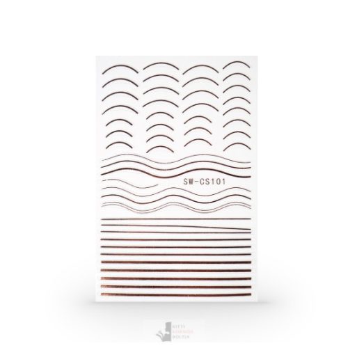 Köröm matrica csík (vegyes) - Rose Gold