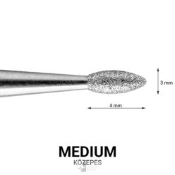 Gyémánt csiszolófej - vékony csepp - közepes