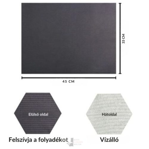 Vízálló terítő 10 DB - Fekete