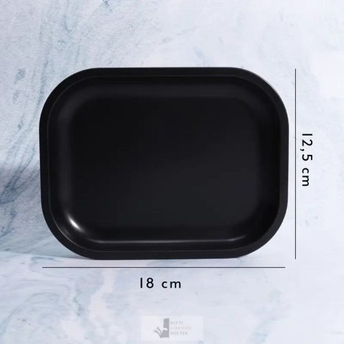 Fém tálca - Fekete