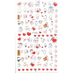 Köröm matrica - Cartoon love 