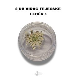   Fehér - 01 - Színes szárított virág utántöltő 2 db virágfejecske