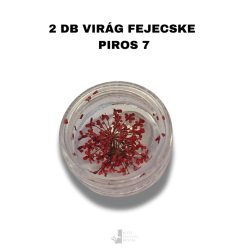   Piros - 07 - Színes szárított virág utántöltő 2 db virágfejecske