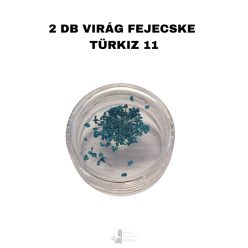   Türkiz - 11 - Színes szárított virág utántöltő 2 db virágfejecske