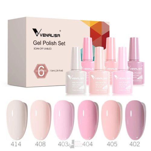 Pink Hema Free '07 - Venalisa 6 db-os UV/LED Gél lakk szett