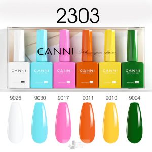 CANNI HEMA FREE UV/LED gél lakk szett 6x9ml - Chic Monochrome