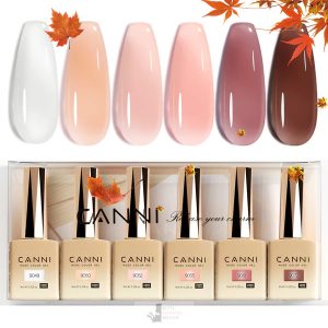 CANNI HEMA FREE UV/LED gél lakk szett 6x9ml - Translucid Glamour