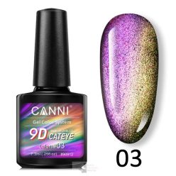   03 - MACSKASZEM EFFEKT - 7.3 ml - CANNI Cat Eye 9D gél lakk 