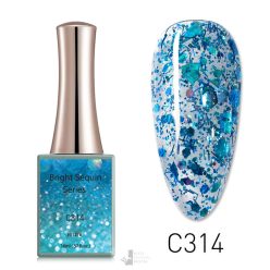   C314 színminta - CANNI Bright Sequin Series UV/LED gél lakk 16 ml