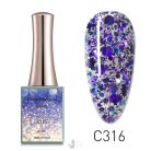 C316 színminta - CANNI Bright Sequin Series UV/LED gél lakk 16 ml