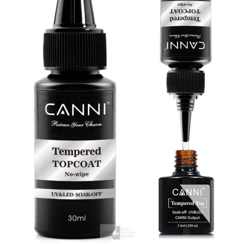 Tempered Top gel fényzselé 30ml - utántöltő - CANNI