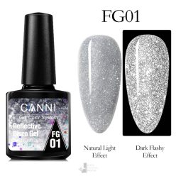   FG01 színminta - CANNI UV/LED Reflective Disco gél lakk 7.3 ml