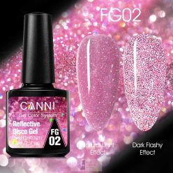   FG02 színminta - CANNI UV/LED Reflective Disco gél lakk 7.3 ml