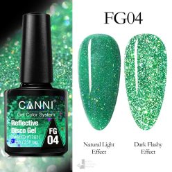   FG04 színminta - CANNI UV/LED Reflective Disco gél lakk 7.3 ml