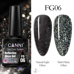 FG06 - CANNI UV/LED Reflective Disco gél lakk 7.3 ml