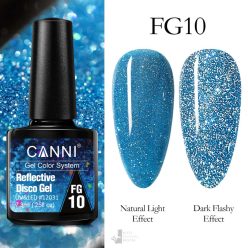   FG10 színminta - CANNI UV/LED Reflective Disco gél lakk 7.3 ml