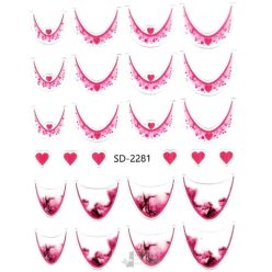 Francia mosolyvonal matrica (árnyékkal) SZÍVECSKÉS